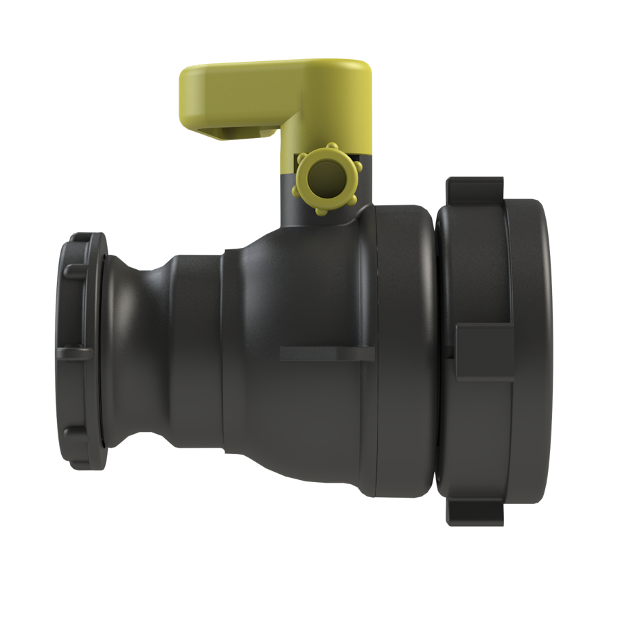 2'' `DARCIE-LITE` IBC ball valve, S75X6 Female x Camlock adapter
