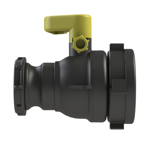 2'' `DARCIE-LITE` IBC ball valve, S75X6 Female x Camlock adapter