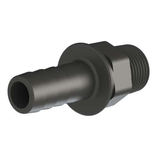 ¾'' BSPP hex. Male X ¾''(19mm) hose tail G/P/P