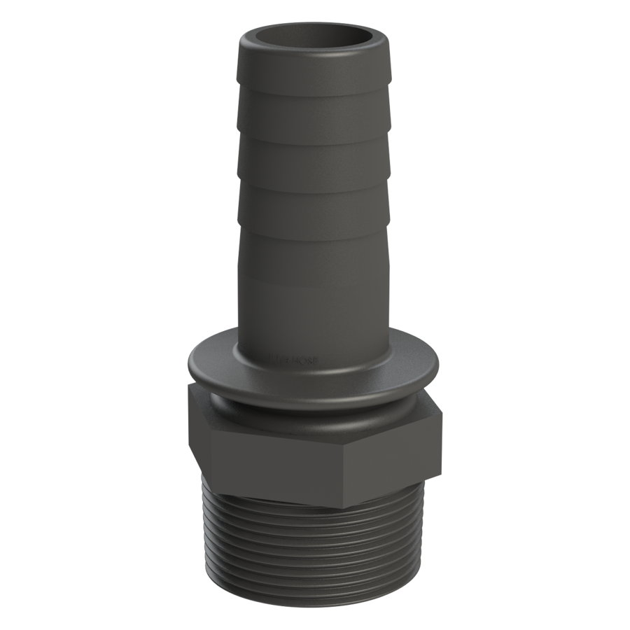 1¼’’ BSPP hex. Male X 1¼’’ (32mm) hose tail G/P/P