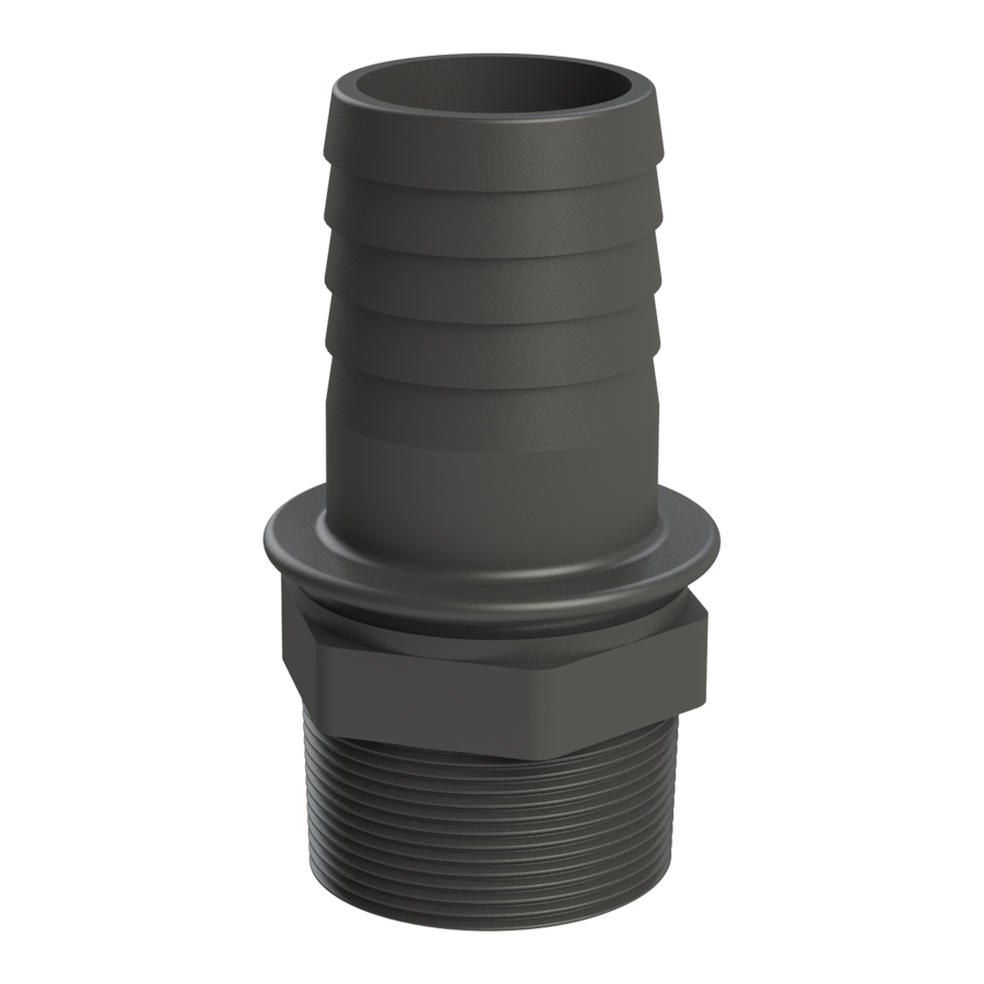 2'' BSPP hex. Male X 2''(50mm) hose tail G/P/P