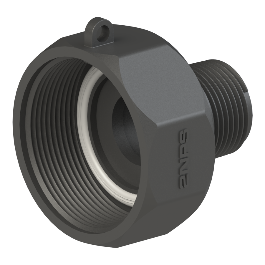 1'' NPT male X 2'' NPS female Easy-Seal