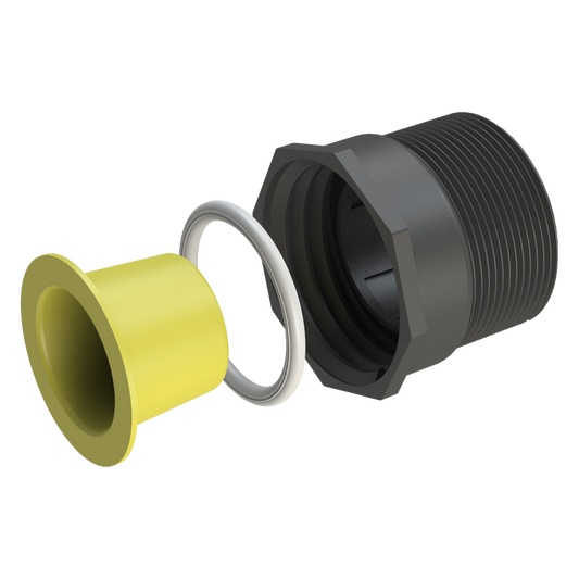 2" NPT male (short) x S60x6 female buttress C/W plug & seal