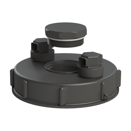 150mm (6'') IBC fill cap, 2 fast auto vents, G2 X 11.5, G/P/P