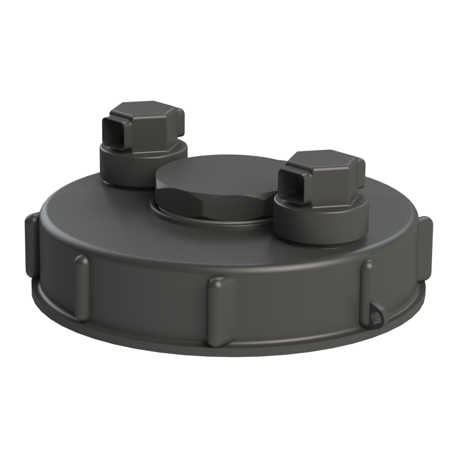 150mm (6'') IBC fill cap, 2 fast auto vents, G2 X 11.5, G/P/P