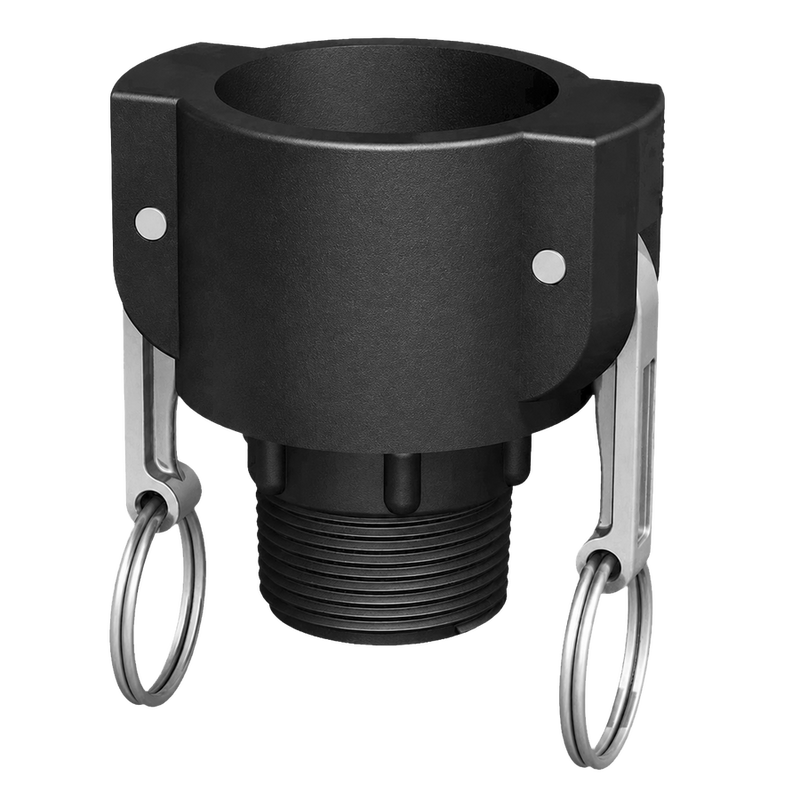 1½″ Female Camlock × 1¼″ BSPT Male (Type B) - GF Polypropylene - CPP®