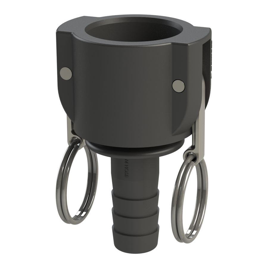 1'' Part 'C' 1'' Camlock Coupler X ¾'' Hose Tail G/P/P