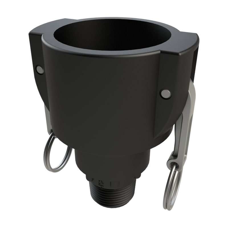 2″ Female Camlock Swivel × 1″ BSPT Male (Type SB) - GF Polypropylene - CPP®