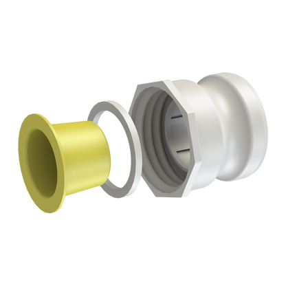 2’’ short Camlock male X S60X6 female, gasket, plug