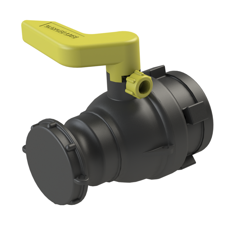 2″ DARCIE-LITE IBC Ball Valve – S60X6 Female × 2″ Male Camlock – GF Polypropylene – CPP®
