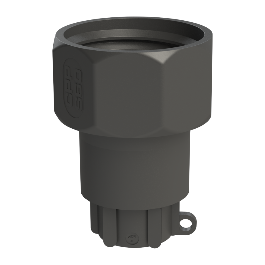 S60x6 Buttress Female  x ½" BSP Female, C/W seal, G/P/P