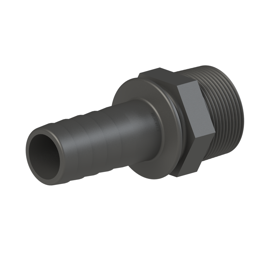 1¼’’ BSPP hex. Male X 1¼’’ (32mm) hose tail G/P/P