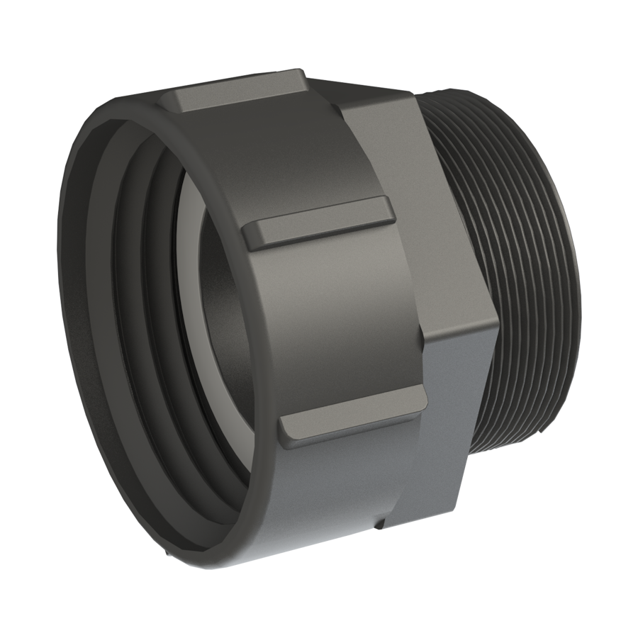 3'' BSP Hex male x S100X8 female buttress