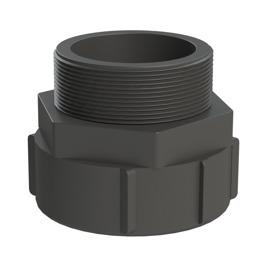 3'' BSP Hex male x S100X8 female buttress
