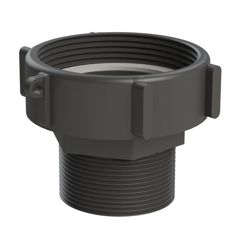 M80X3 Female (Kingtainer) × 2″ NPS Male IBC Adaptor - GF Polypropylene - CPP®