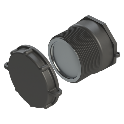 2'' NPT short male X S60X6 female, gasket, foil, cap