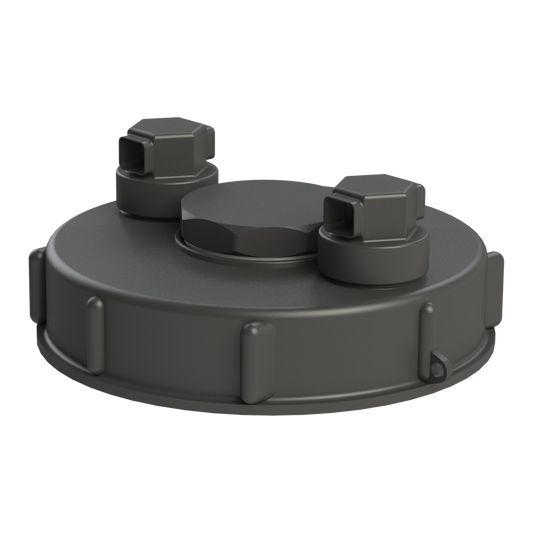 150mm (6'') IBC fill cap, 2 fast auto vents, G2 X 11.5, G/P/P
