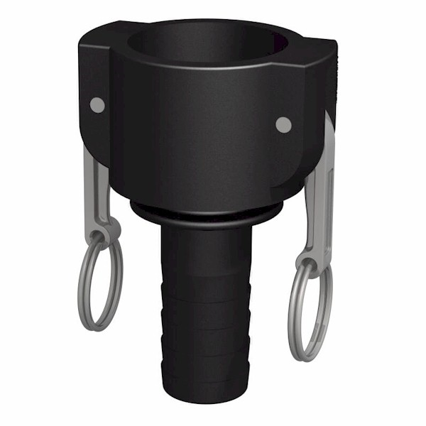 1½″ Female Camlock × 1¼″ (32 mm) Hose Tail (Type C) - GF Polypropylene - CPP®