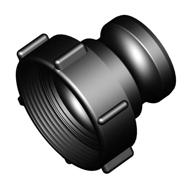 M80X3 Female (Kingtainer) × 2″ Male Camlock Type A - GF Polypropylene - CPP®