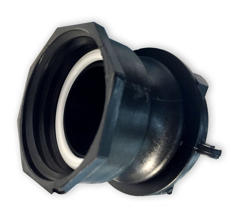 S60X6 Female × 2″ Short Male Camlock Type A (20B) - Foil & Cap - GF Polypropylene - CPP®
