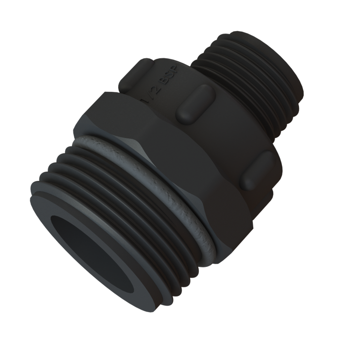 CPP® 1″ BSPP Short Male / O-Ring × ½″ BSPT Male