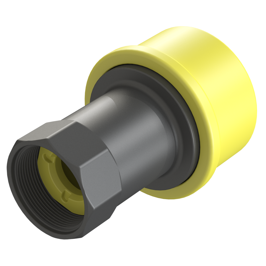 2″ Dry-Shut™ Female Valved Coupler x 2″ BSP Female – Polypropylene – Viton® Seals – Stainless Ball Locking System