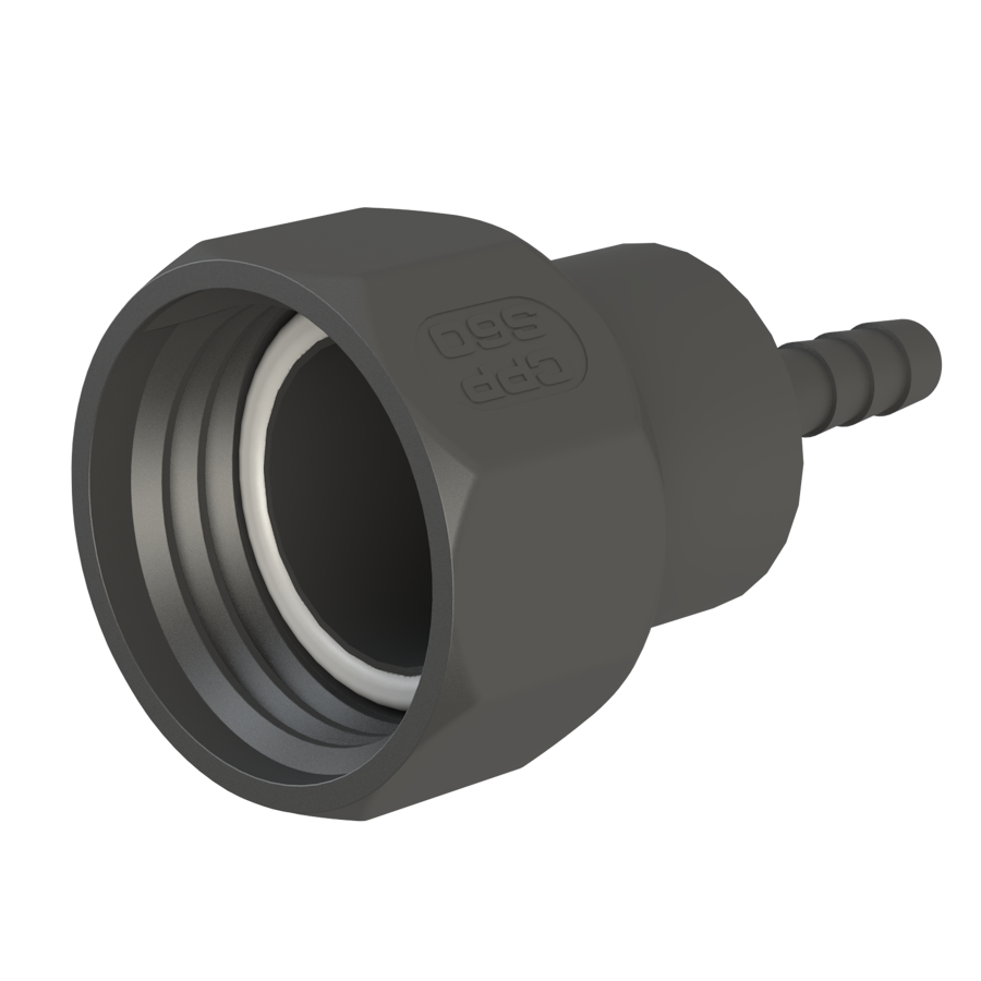 S60X6 female buttress X ½'' (12.5mm) hose tail C/w seal G/P/P