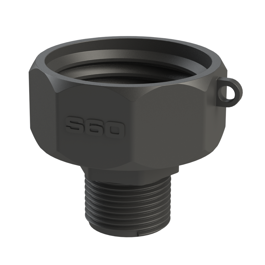 1'' BSP hex male adapter X S60X6 female buttress C/W seal G/P/P