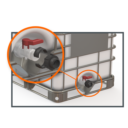 S60X6 buttress Male X IBC - 2'' Camlock convertor shells C/W seal, G/P/P