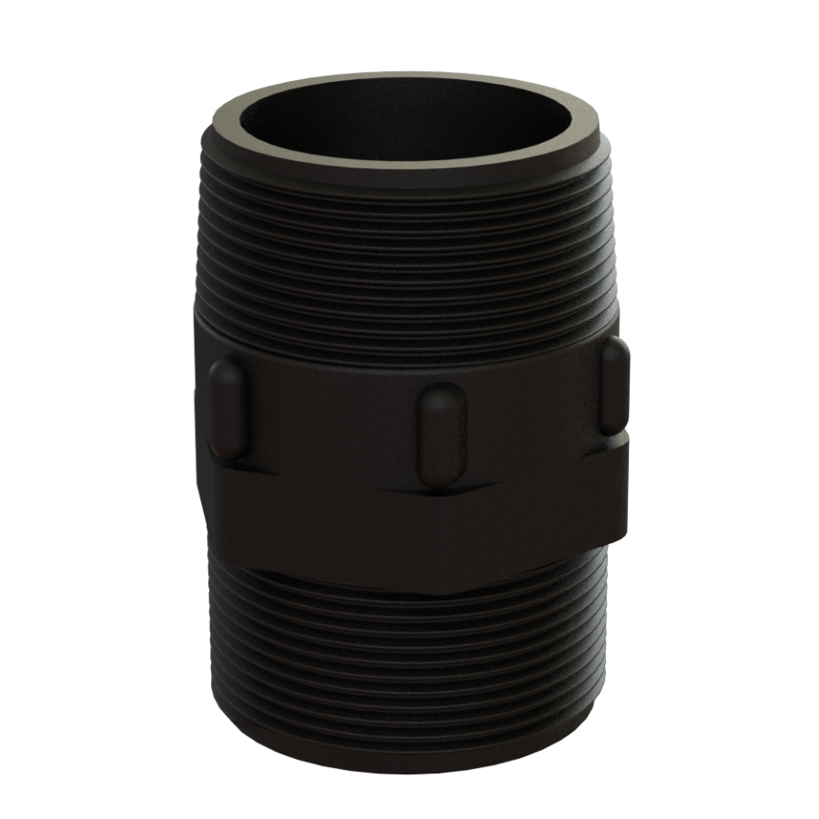 2" BSP Hex. male X 2" BSPT male, G/P/P