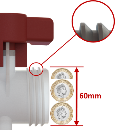 12.5mm (½'') Hozelock / Gardena (type) adapter x S60X6 female